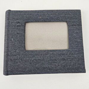 Linen Photo Album Blue Gray Sparkles Window Cover 4x6 Photos 50 Pages New